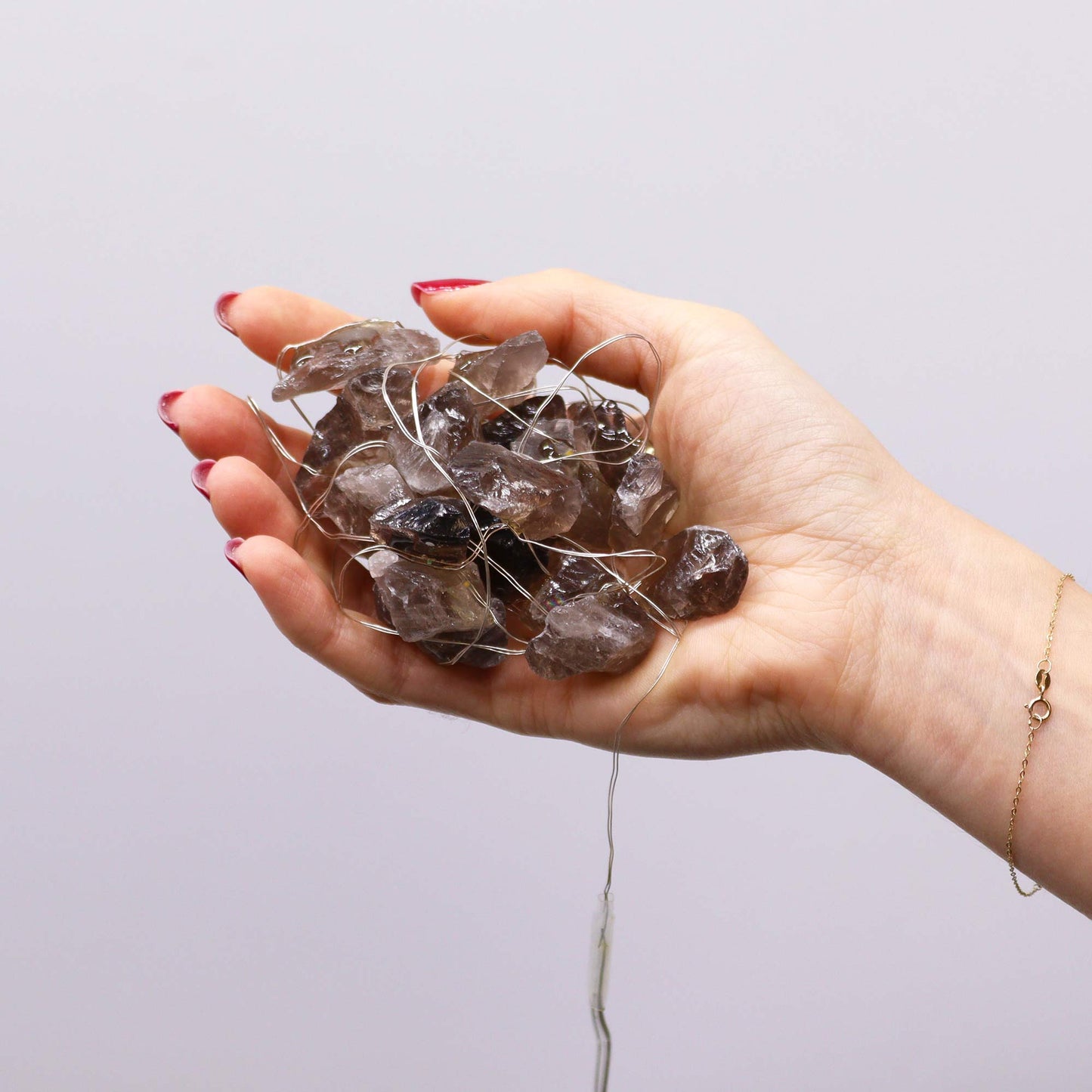 Crystal Glow LED String Lights – Smoky Citrine - Crystal Nest