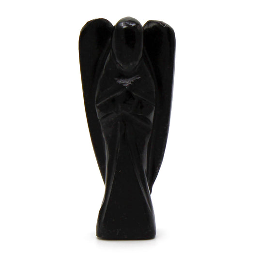 Black Agate Gemstone Angel