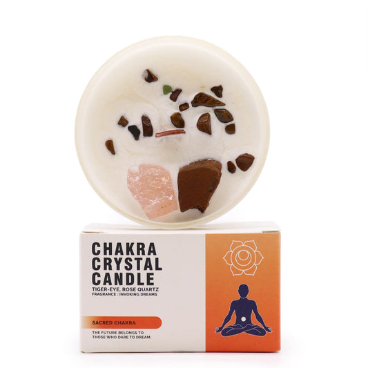 Sacral Chakra Crystal Soy Candle - Creative Passion