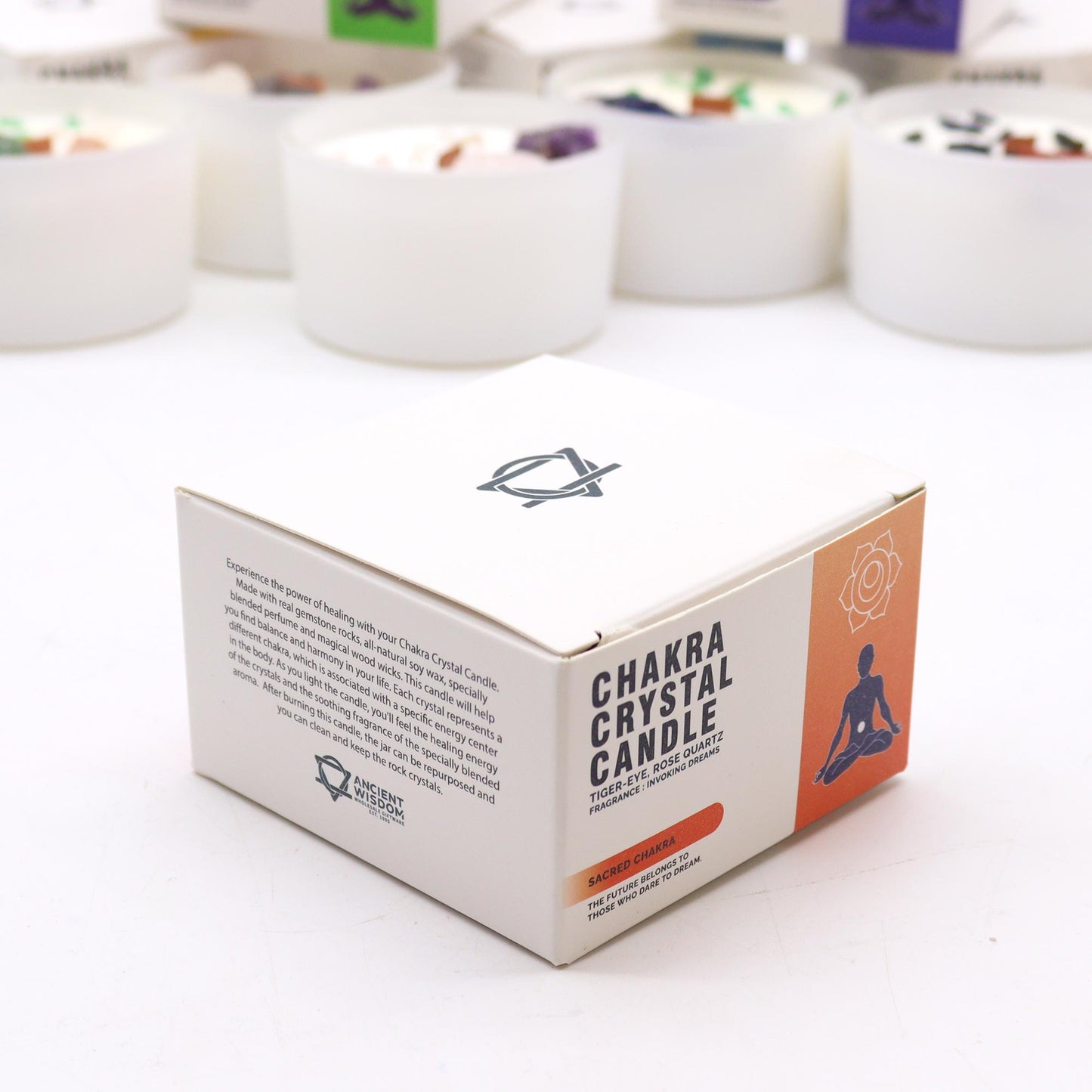 Sacral Chakra Crystal Soy Candle - Creative Passion