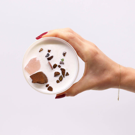 Sacral Chakra Crystal Soy Candle - Creative Passion - Crystal Nest