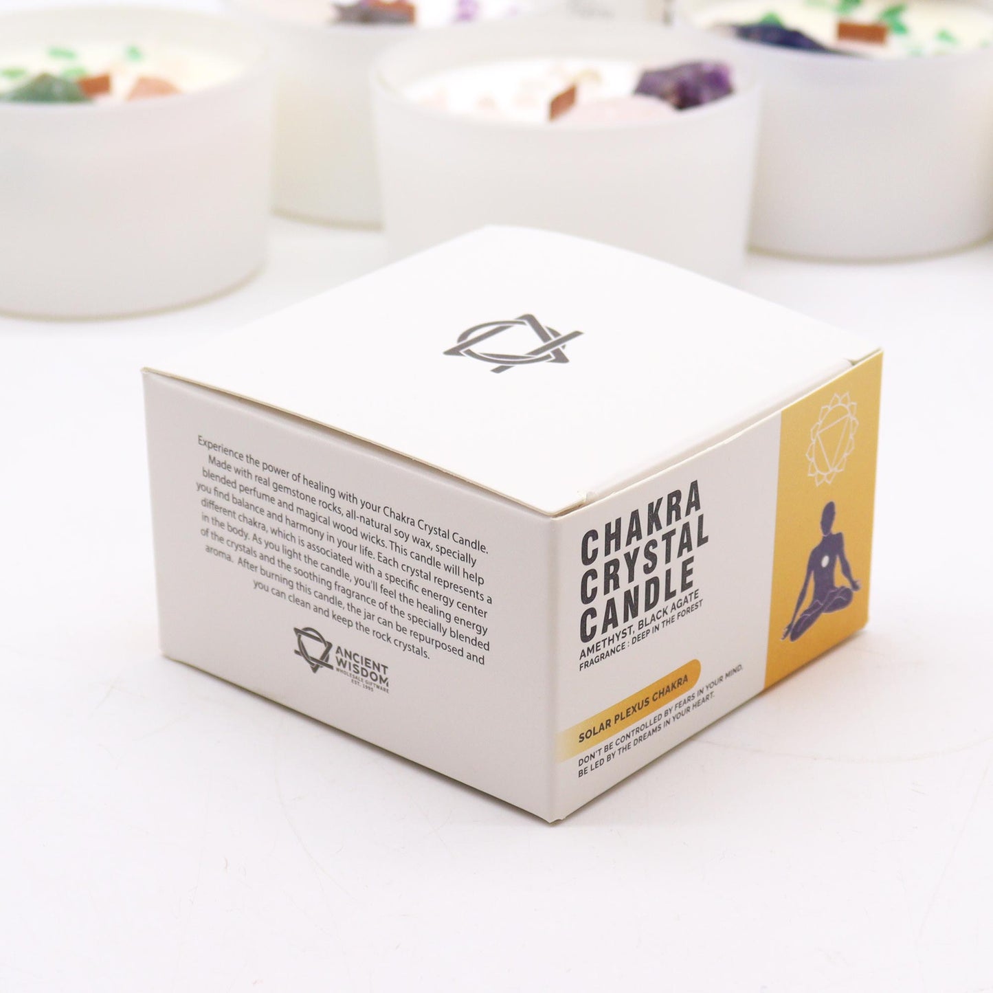 Solar Plexus Chakra Crystal Soy Candle - Inner Power