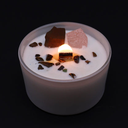 Sacral Chakra Crystal Soy Candle - Creative Passion - Crystal Nest