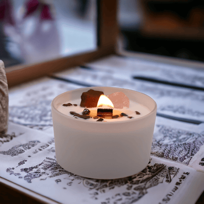 Sacral Chakra Crystal Soy Candle - Creative Passion - Crystal Nest