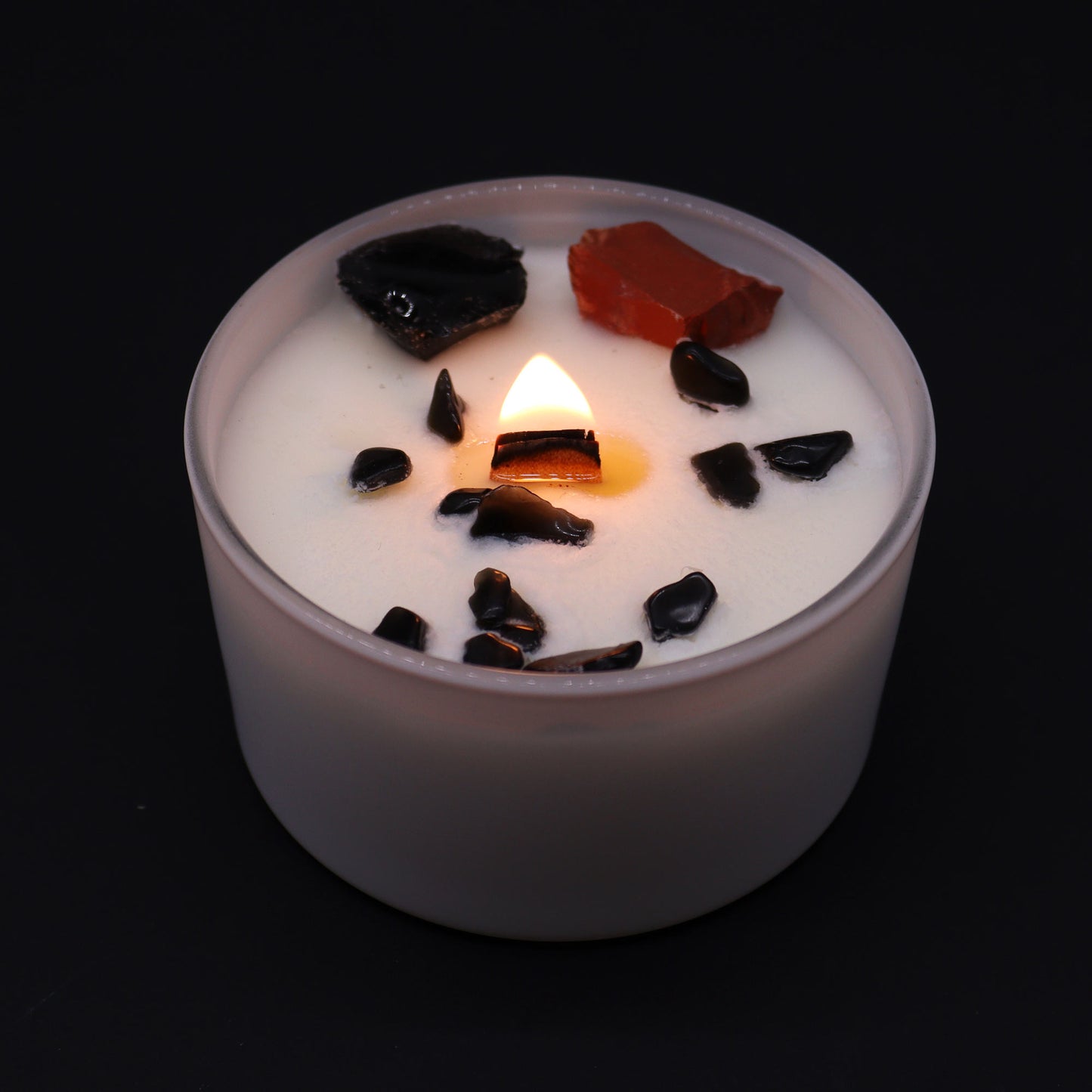 Root Chakra Crystal Soy Candle - Grounded in Balance