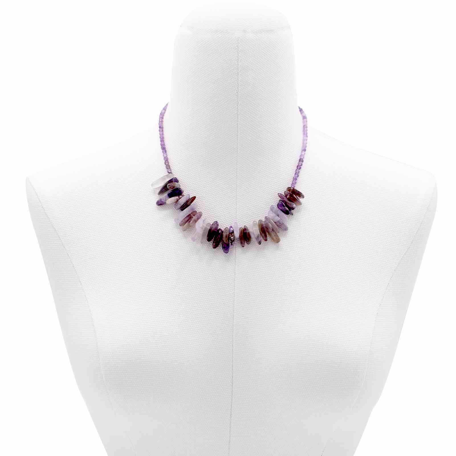 Amethyst Crystal Longstone Necklace - Crystal Nest