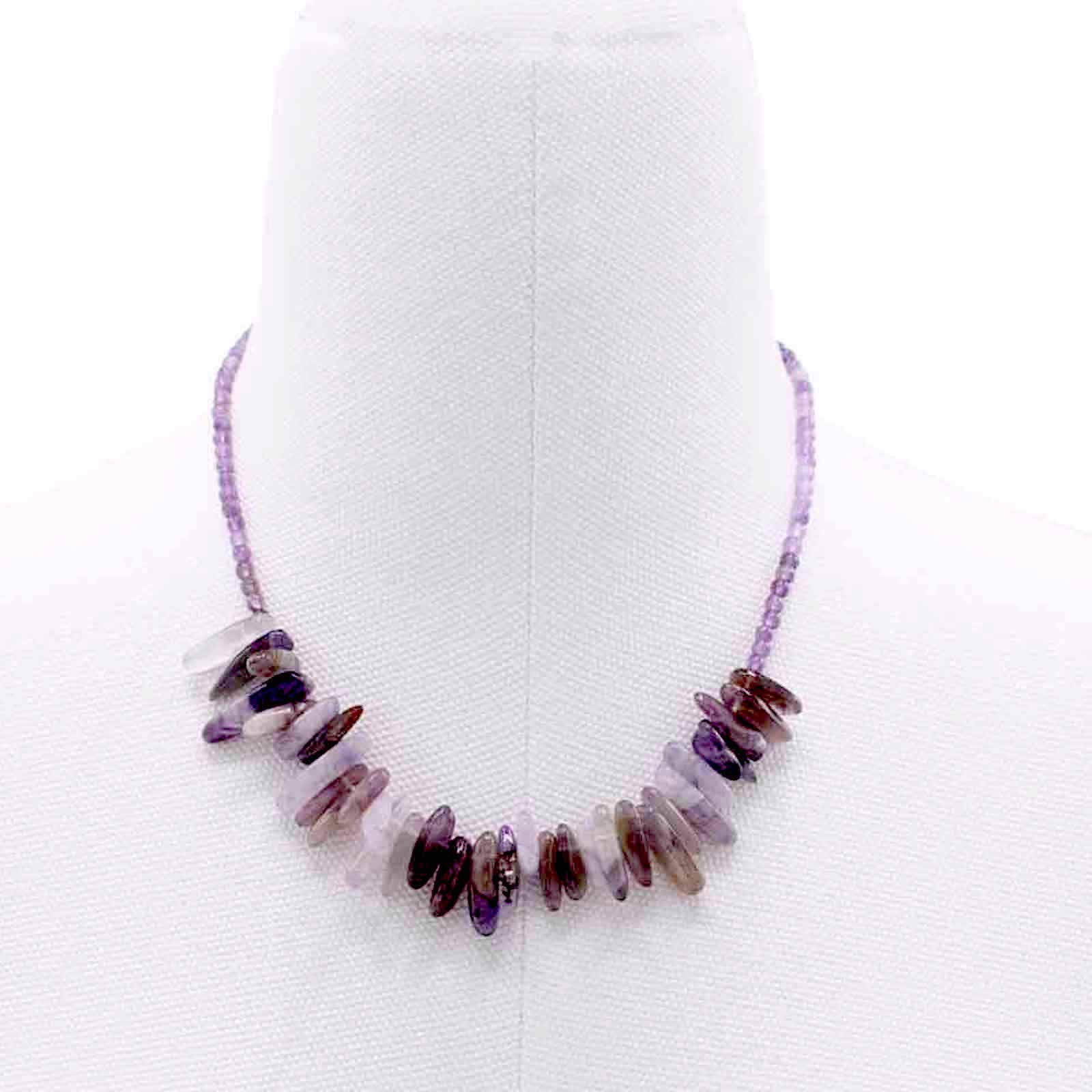 Amethyst Crystal Longstone Necklace - Crystal Nest