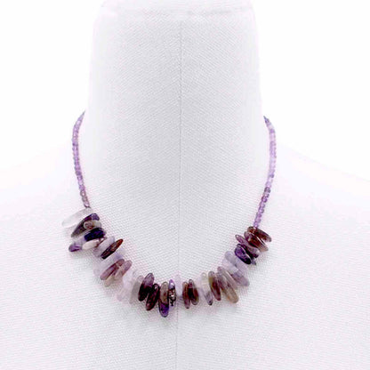 Amethyst Crystal Longstone Necklace - Crystal Nest