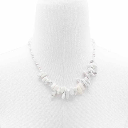 White Jasper Longstone Crystal Necklace