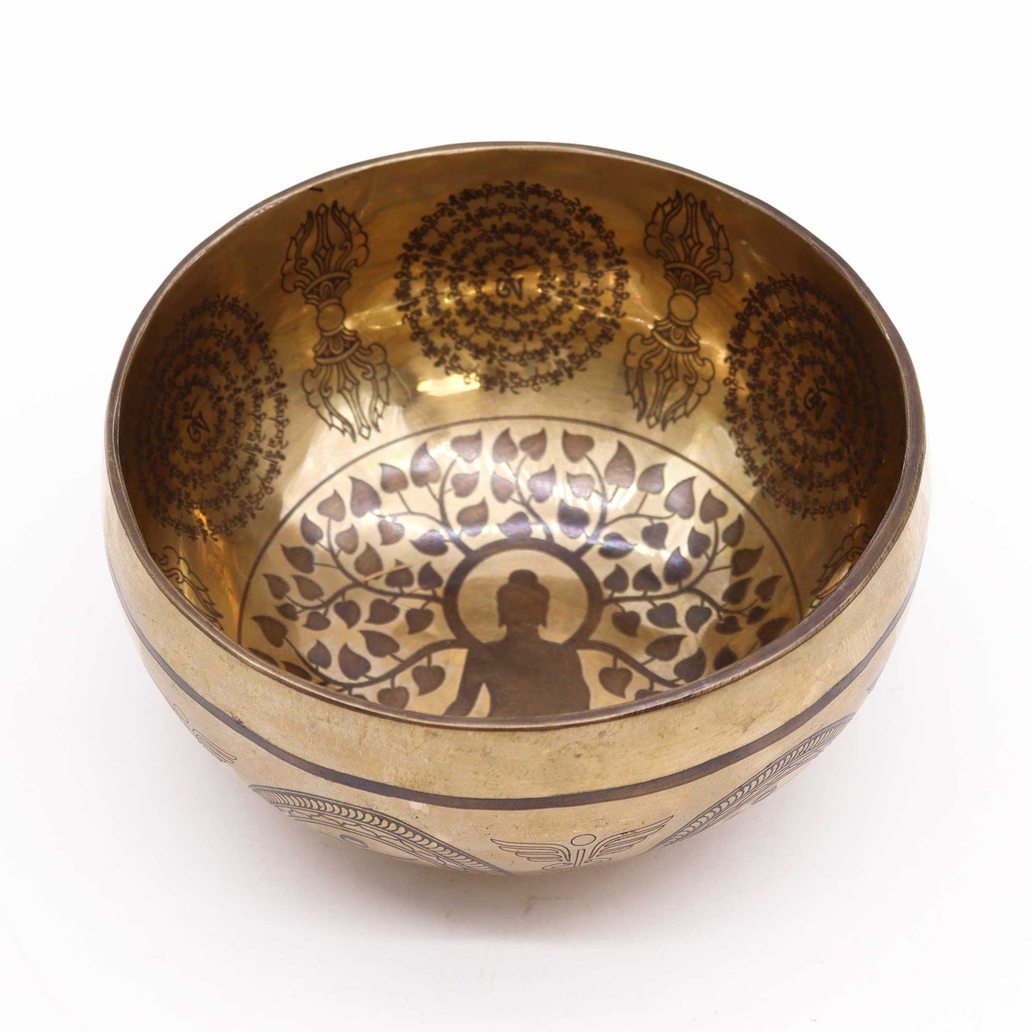 Bodhi Tree Buddha  Tibetan Singing Bowl Ritual Set - Crystal Nest