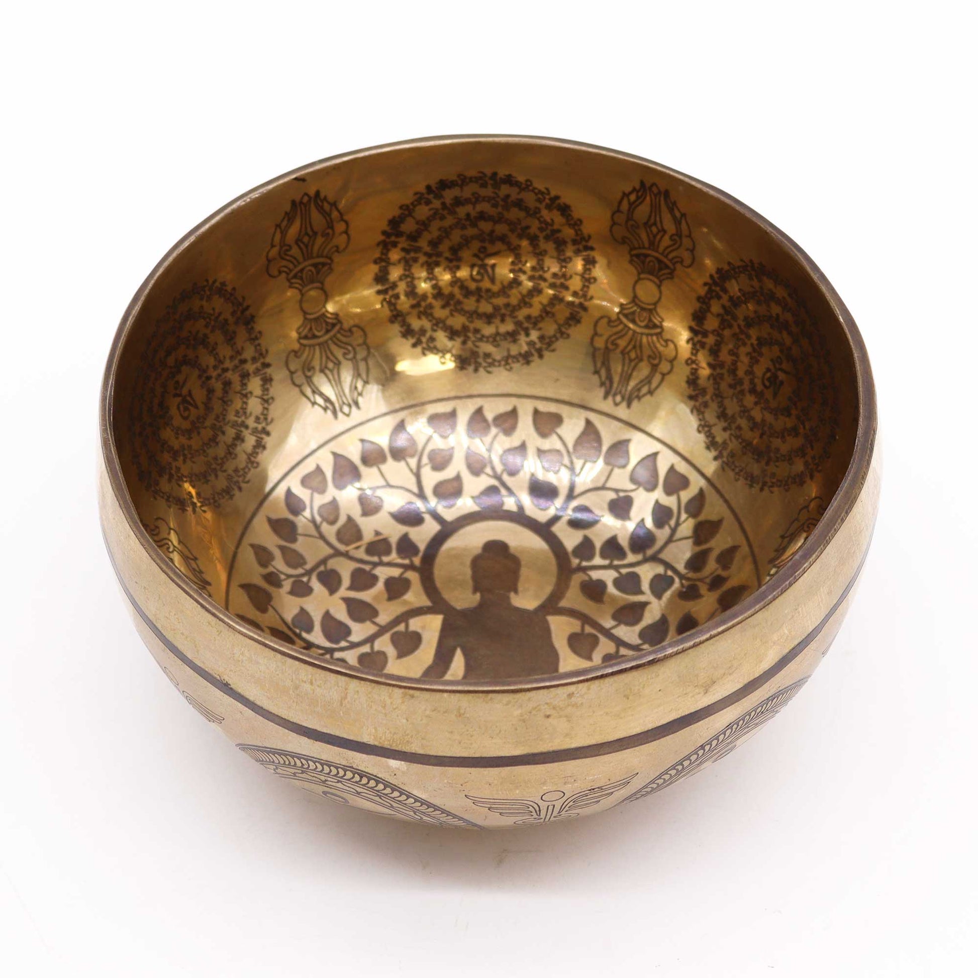 Bodhi Tree Buddha  Tibetan Singing Bowl Ritual Set - Crystal Nest