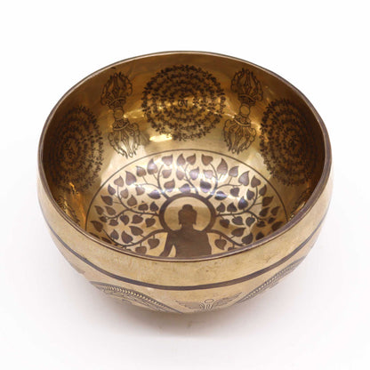 Bodhi Tree Buddha  Tibetan Singing Bowl Ritual Set - Crystal Nest
