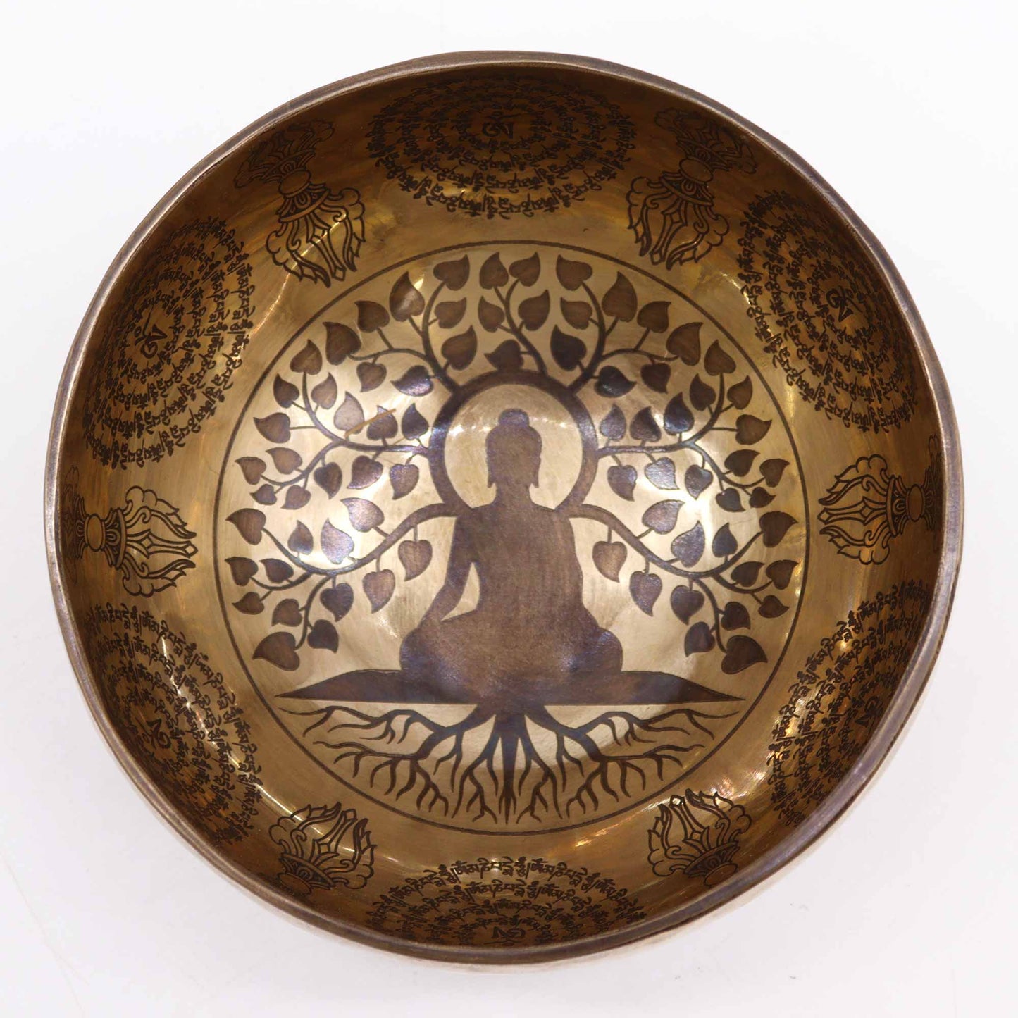 Bodhi Tree Buddha  Tibetan Singing Bowl Ritual Set - Crystal Nest