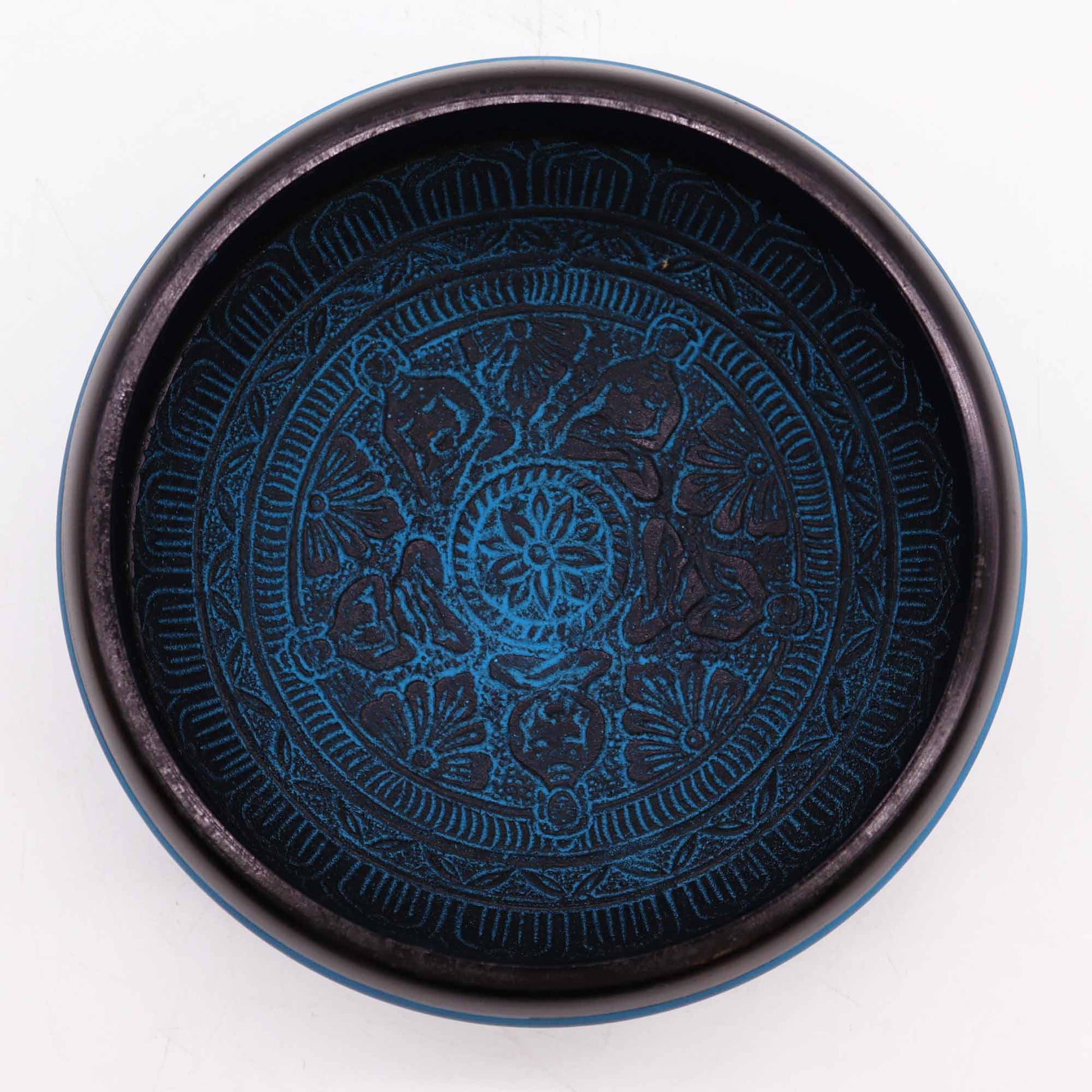 Blue Mantra & Five Buddha Singing Bowl | 16cm - Crystal Nest