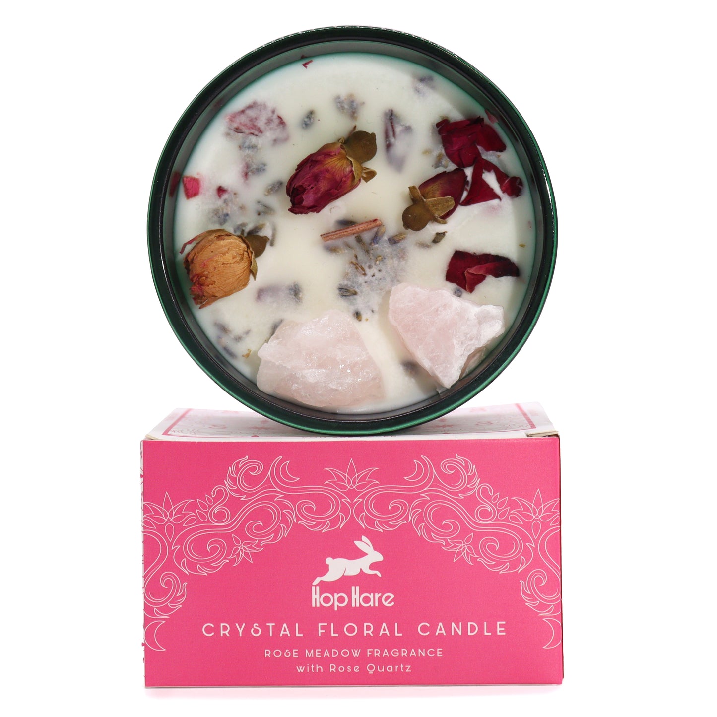 The Lovers - Hop Hare Crystal Magic Flower Candle