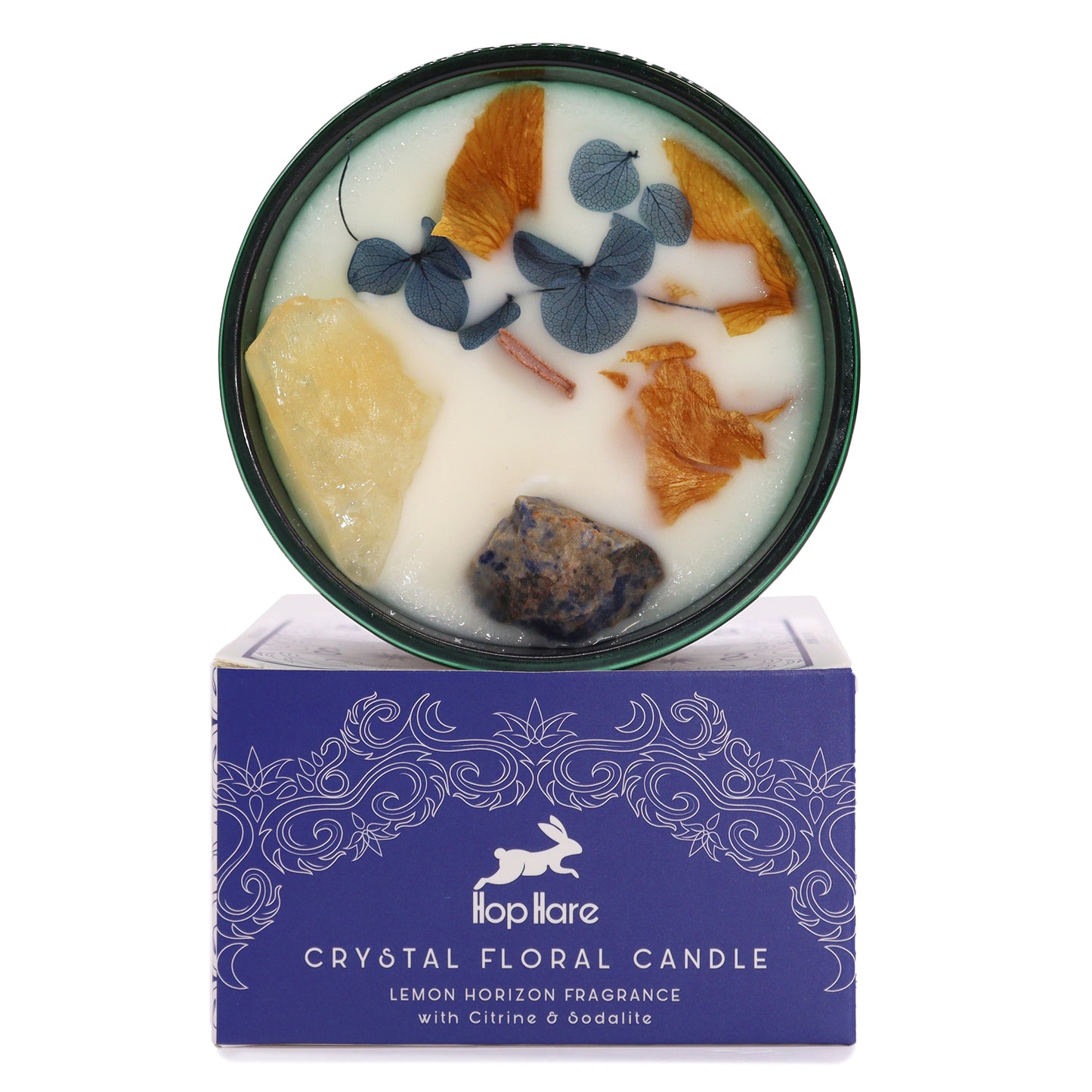 The Sun - Hop Hare Crystal Magic Flower Candle