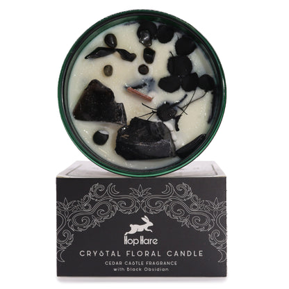 The Knight of Swords - Hop Hare Crystal Magic Flower Candle - Crystal Nest