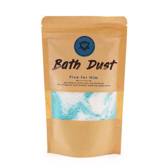 Five for Him Bath Dust | Masculine Fizzy Bath Powder for Relaxation & Stress Relief