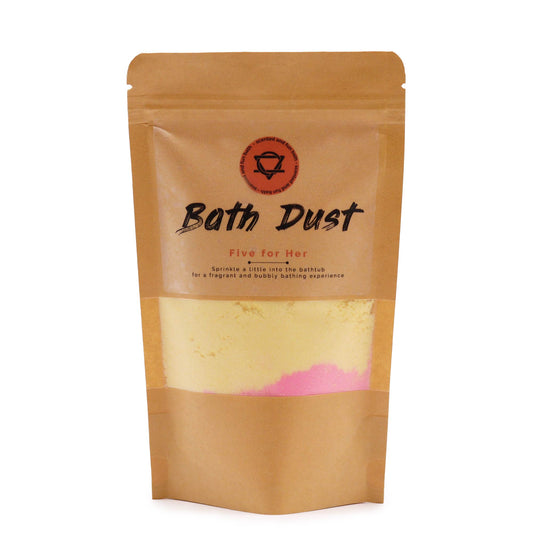 Five for Her Bath Dust | Luxury Fizzy Bath Powder for Relaxation & Stress Relief