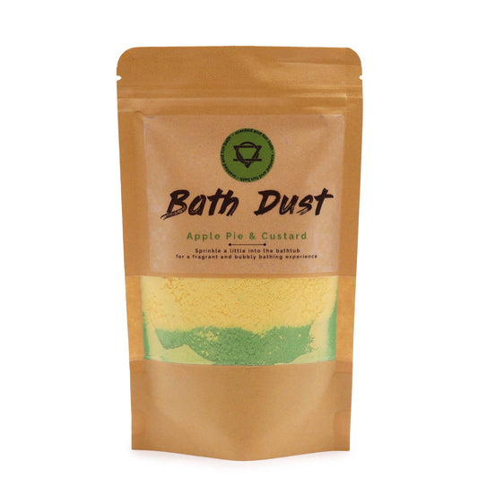 Apple Pie & Custard Bath Dust | Sweet Fizzy Bath Powder for Comfort & Relaxation