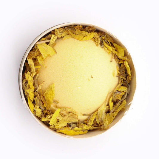 Sunflower Serenity Aromatherapy Gift Set | Chamomile & Grapefruit Bath Bomb, Himalayan Salt & Sunflower Petals - Crystal Nest