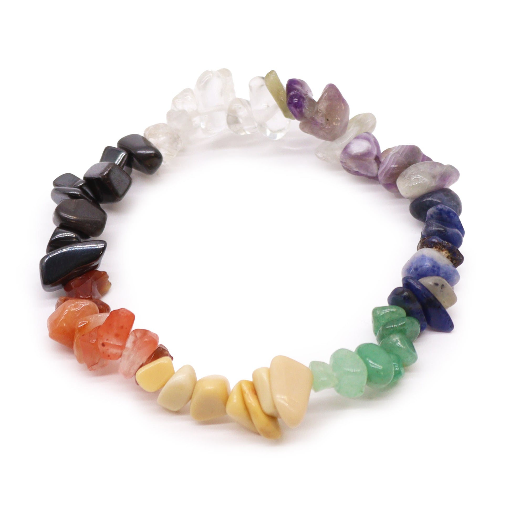 Chakra Crystal Chip Bracelet - Crystal Nest