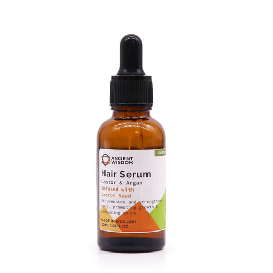 Natural Hair Revival: Organic Hair Serum with Castor & Argan Oils + Carrot Seed | 30ml