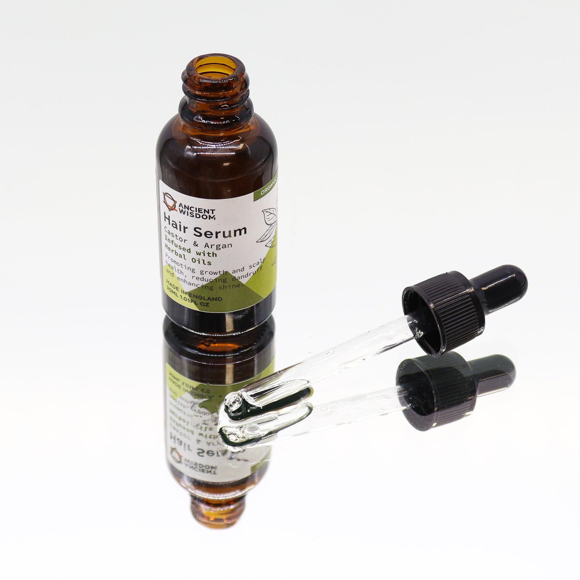 Ultimate Hair Health & Growth: Organic Hair Serum with Castor & Argan Oils + Herbal Oils | 30ml - Crystal Nest