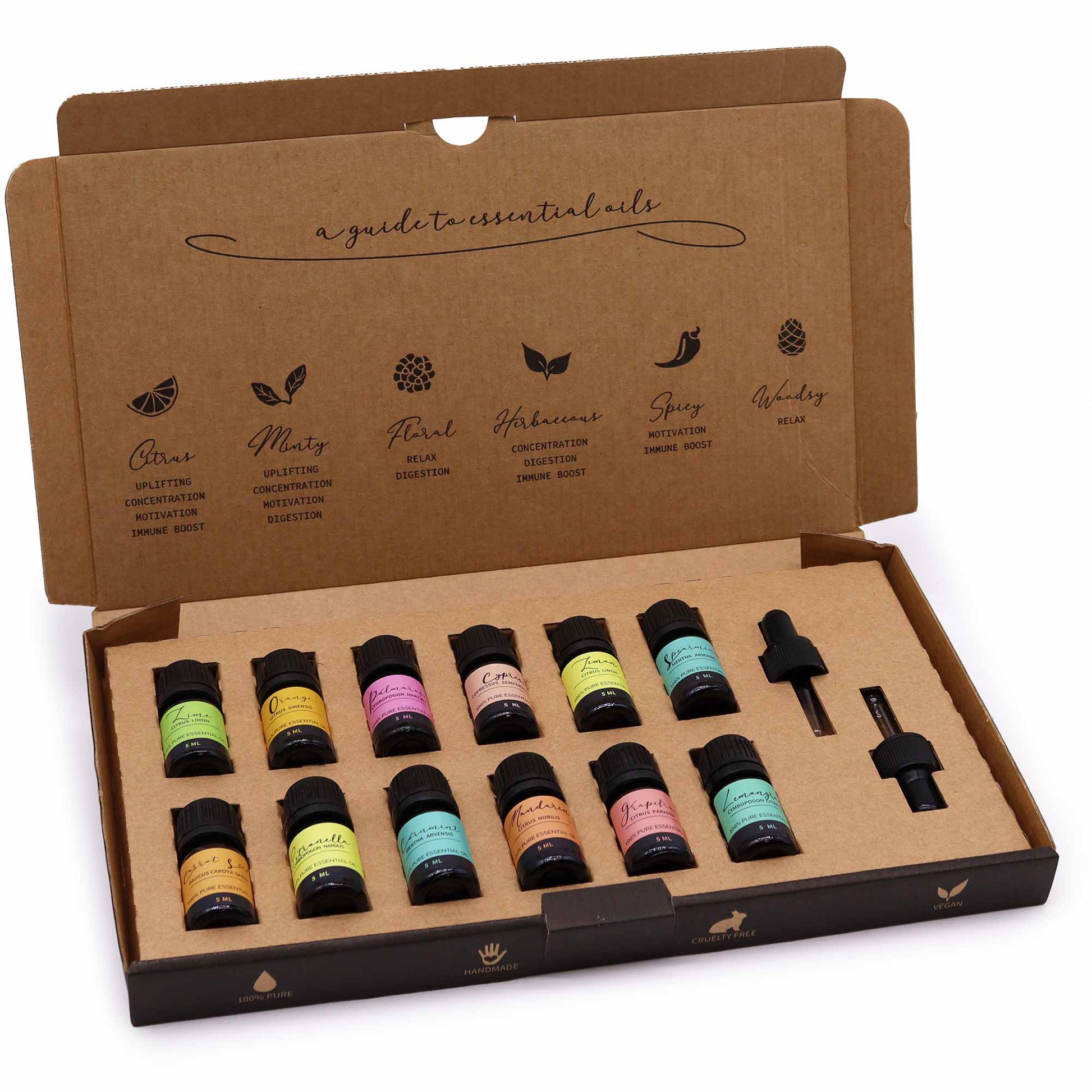 Summer Magic Essential Oil Gift Set | 12 Pure Oils for Sunshine Vibes - Crystal Nest