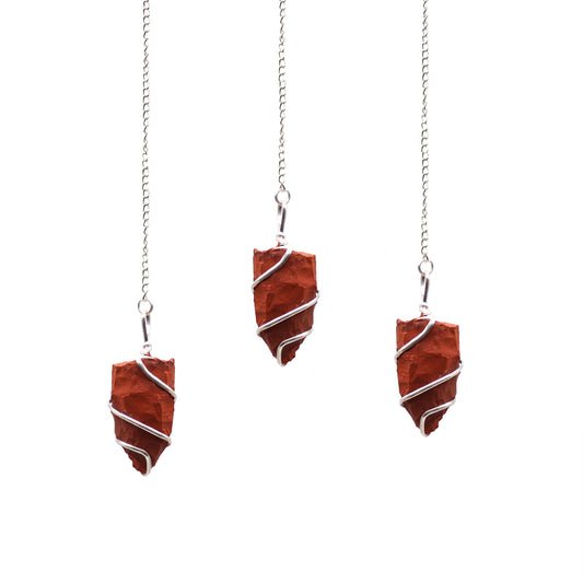 Raw Red Jasper Pendulum