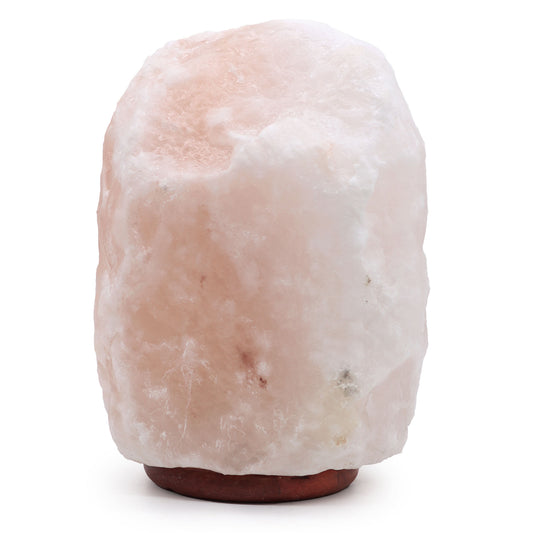 White Crystal Himalayan Salt Lamp XL | Hand-Carved Natural Himalayan Salt