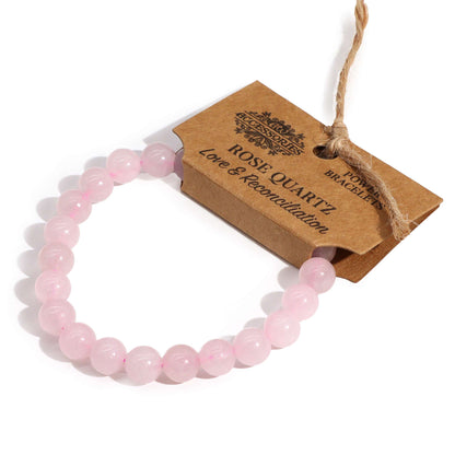 Rose Quartz Power Bead Healing Bracelet - Love & Reconciliation - Crystal Nest