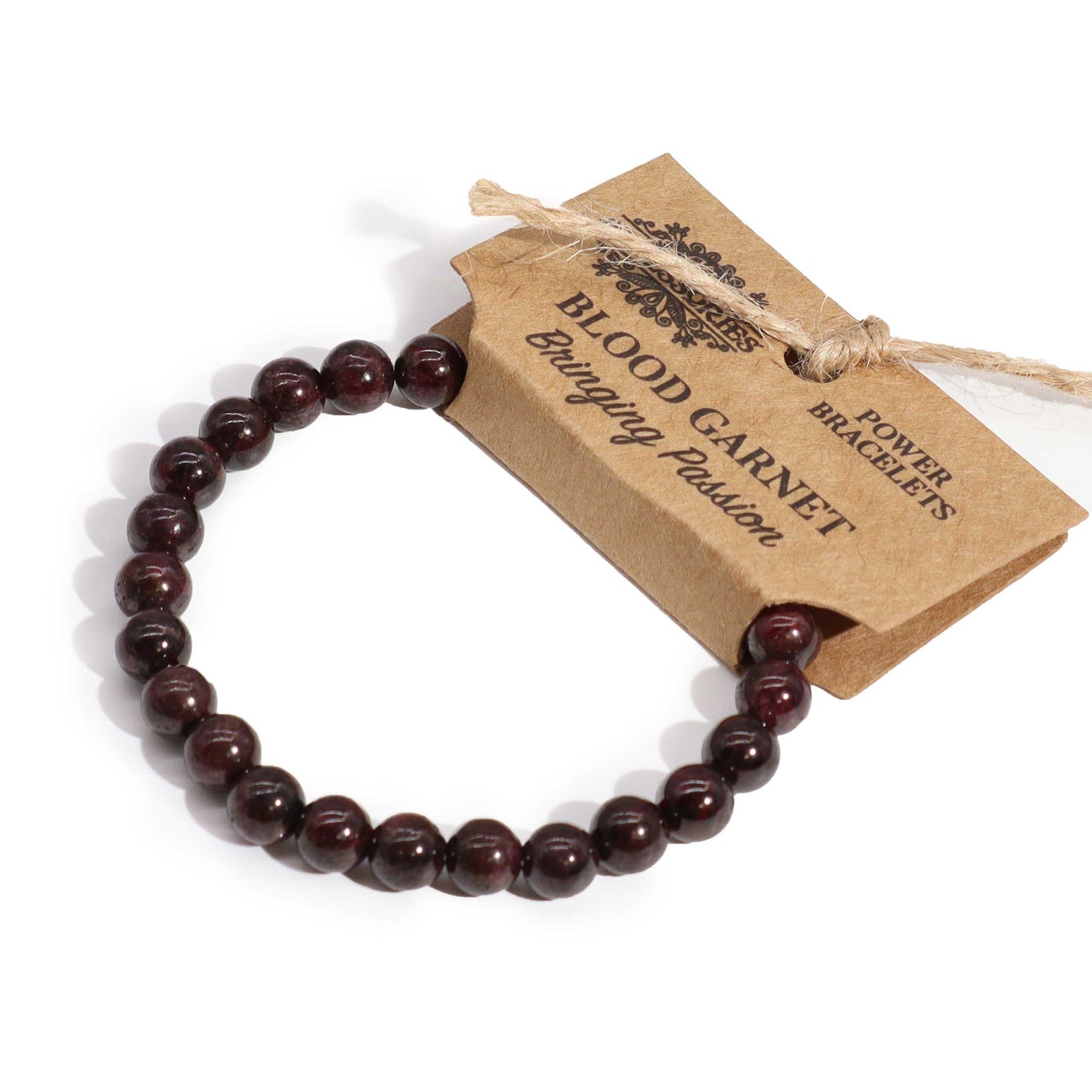 Blood Garnet Power Bead Bracelet - Passion - Crystal Nest