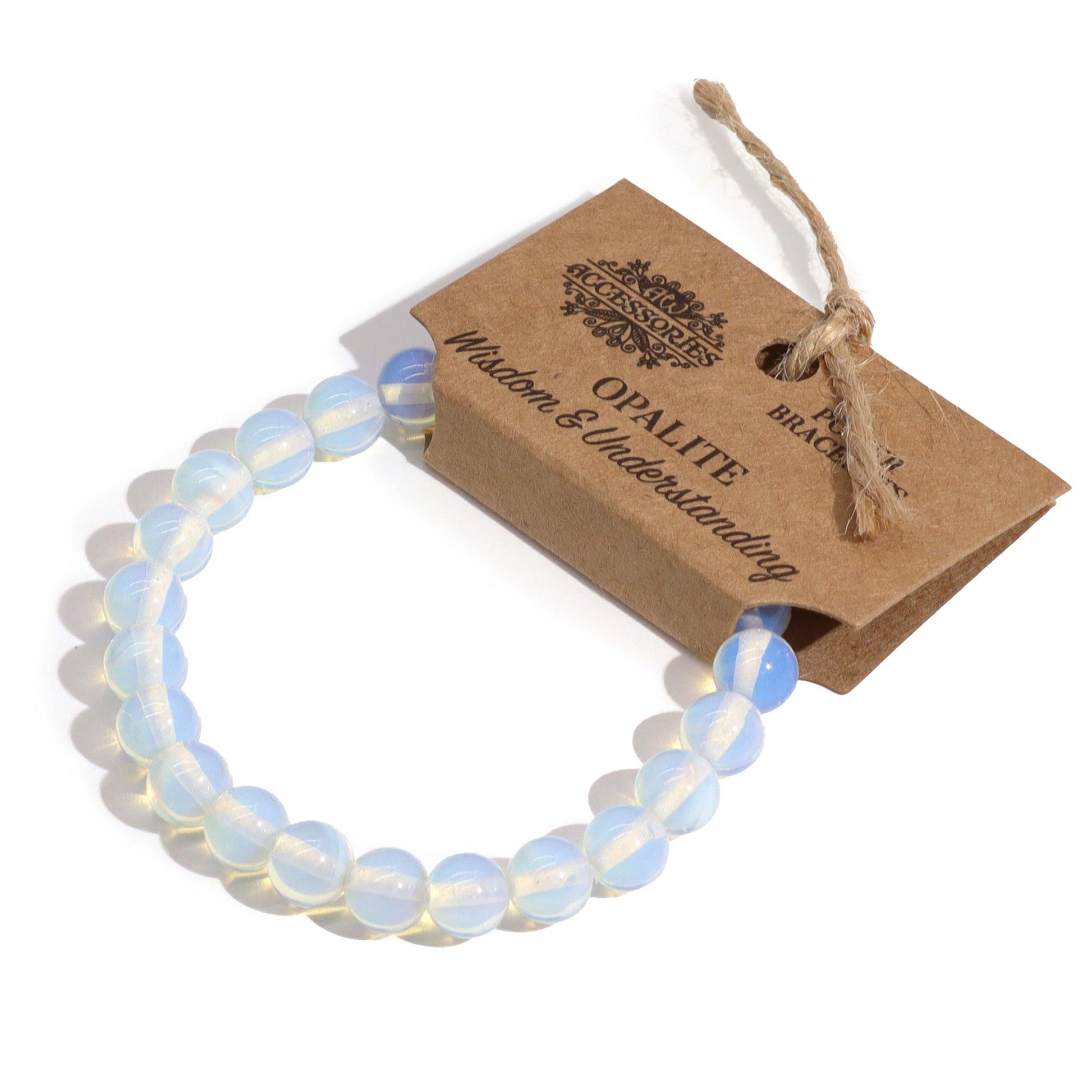 Opalite Power Bead Bracelet - Wisdom & Understanding - Crystal Nest