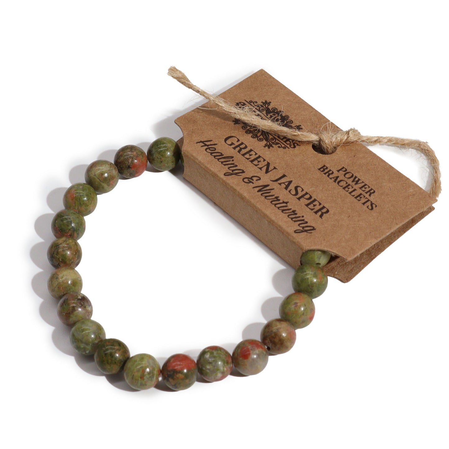 Green Jasper Power Bead Bracelet - Healing & Nurturing - Crystal Nest