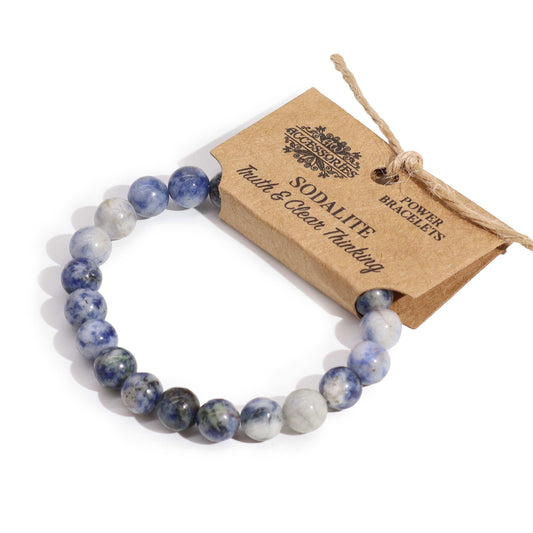 Sodalite Power Bead Bracelet - Truth & Clear Thinking - Crystal Nest