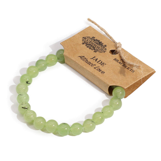 Jade Power Bead Bracelet - Attract Love - Crystal Nest