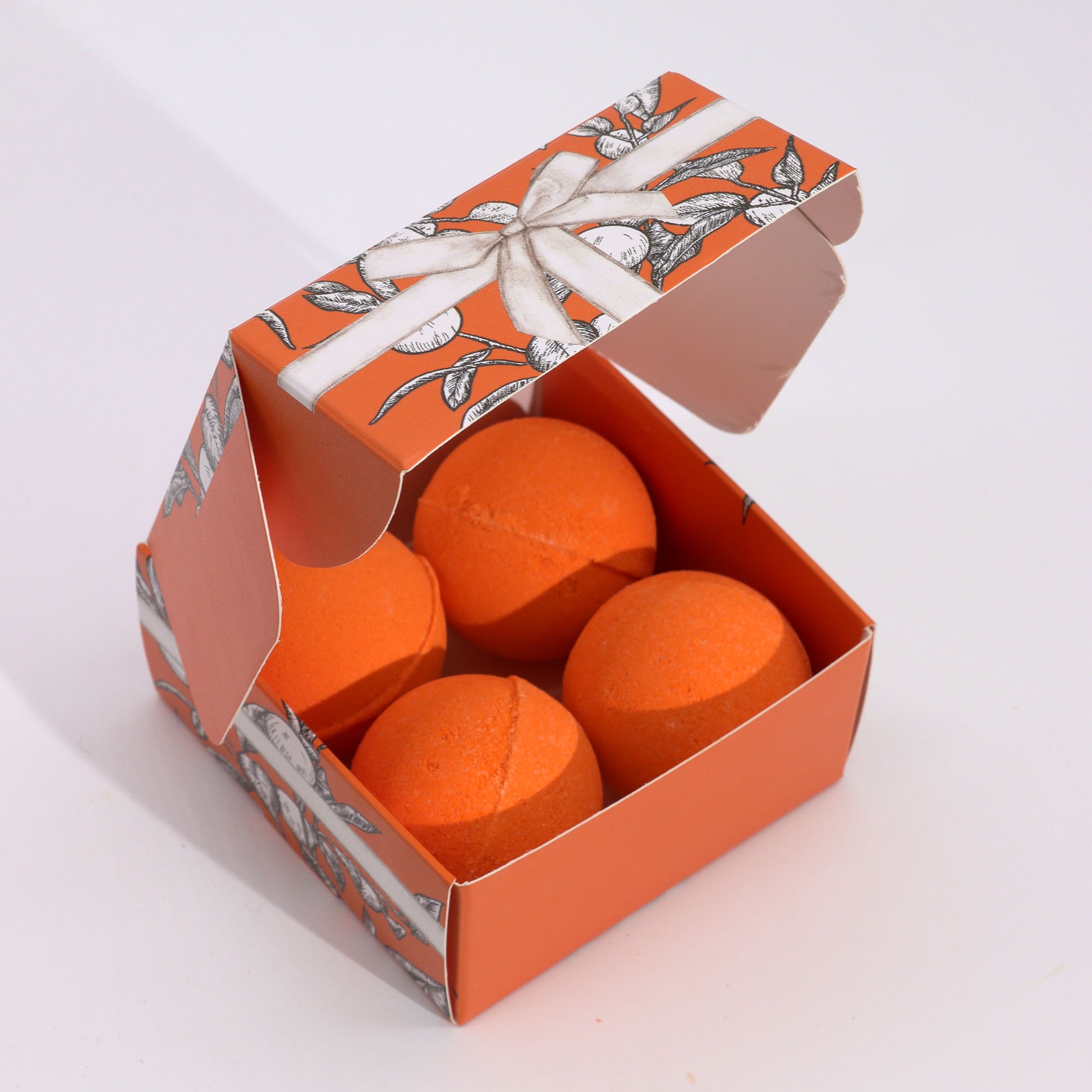 Vitamin C Bath Bomb Gift Set | Glowing Skin & Aromatherapy Bliss | Set of 4 - Crystal Nest