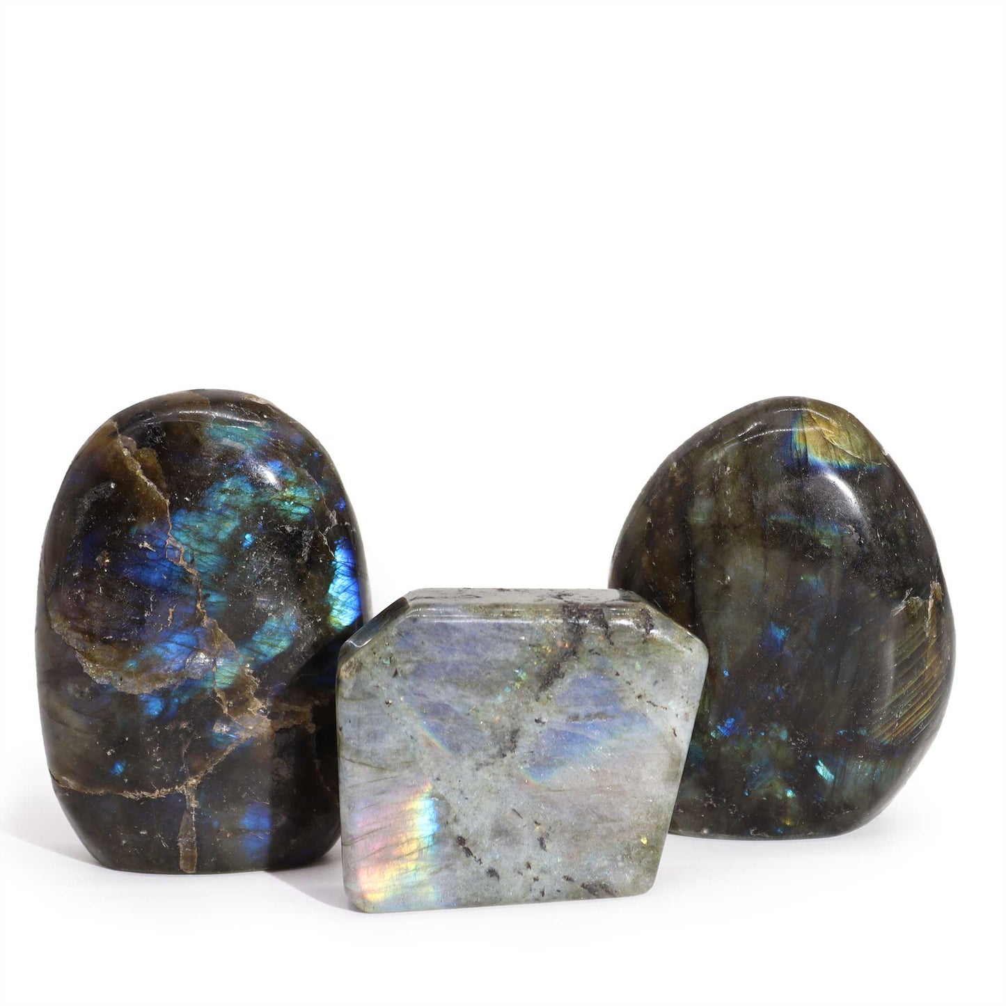 Madagascar Labradorite Tombstones | Set of 3 - Crystal Nest