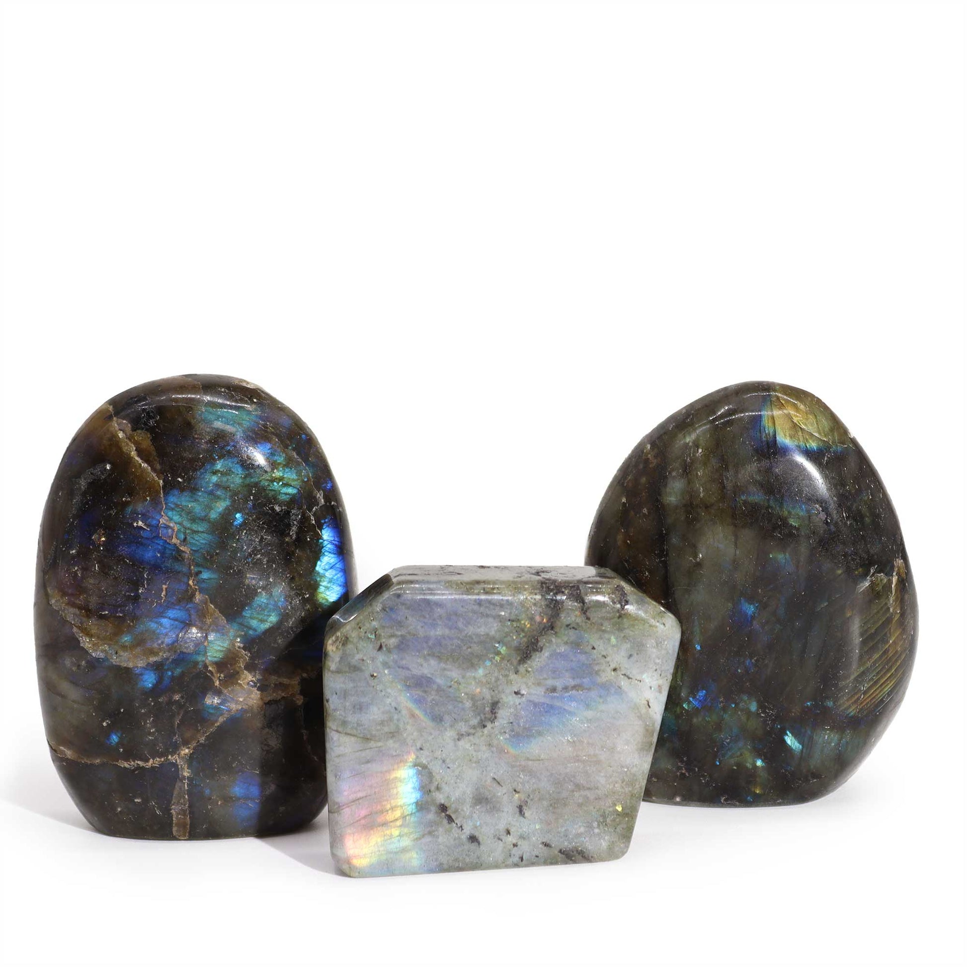 Madagascar Labradorite Tombstones | Set of 3 - Crystal Nest