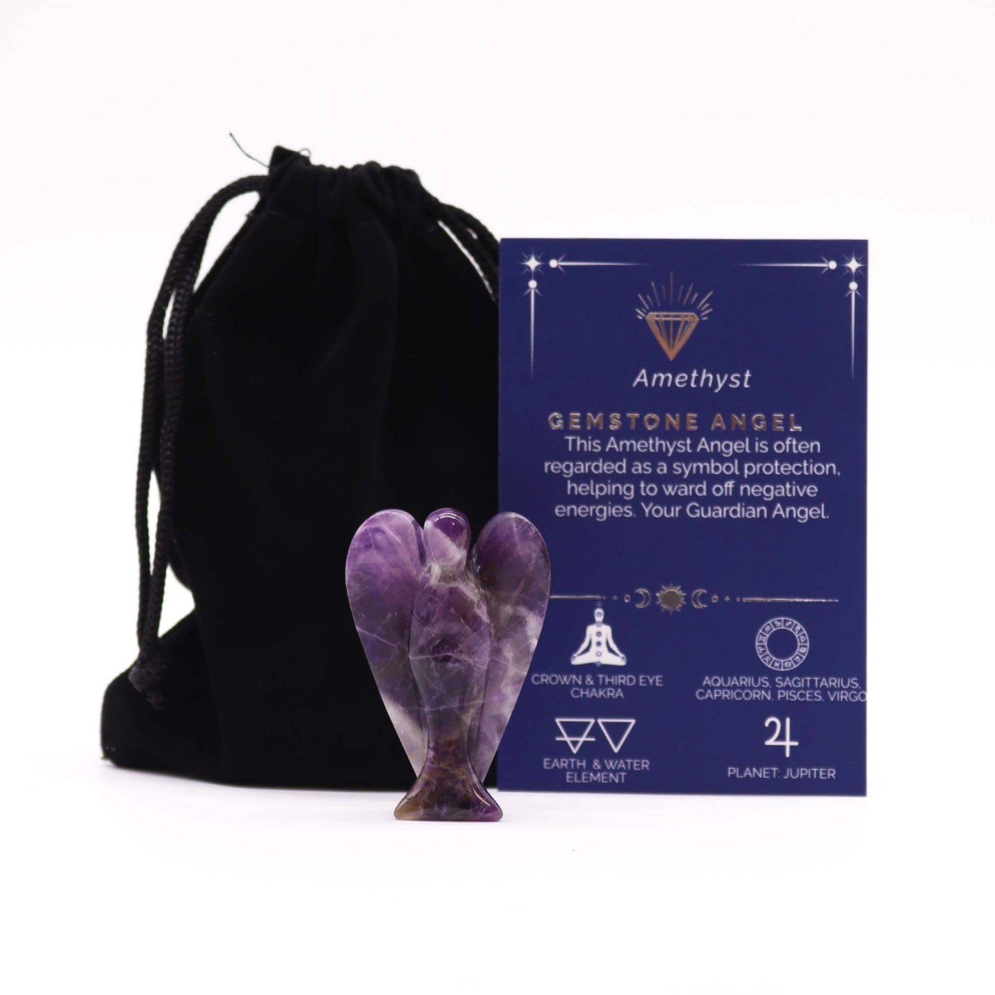 Amethyst Guardian Angel - Peace, Protection & Spiritual Growth - Crystal Nest