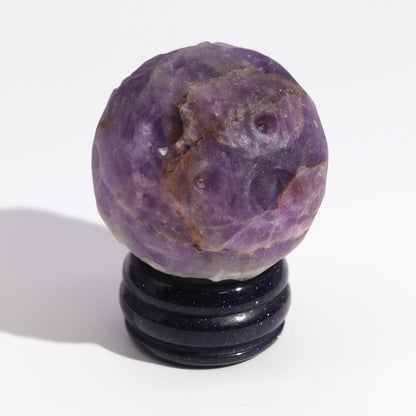Amethyst Planet on Goldstone Stand - Jupiter - Crystal Nest