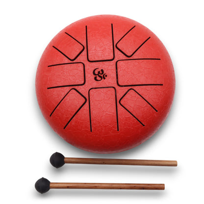 Hapi Steel Tongue Drum – Om Red Design - Small