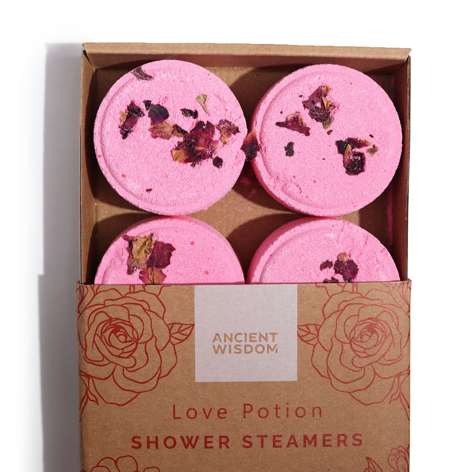 Love Potion Shower Steamers | Sensual Aromatherapy | Set of 4 - Crystal Nest