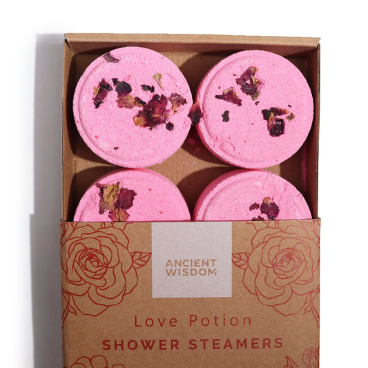 Love Potion Shower Steamers | Sensual Aromatherapy | Set of 4 - Crystal Nest