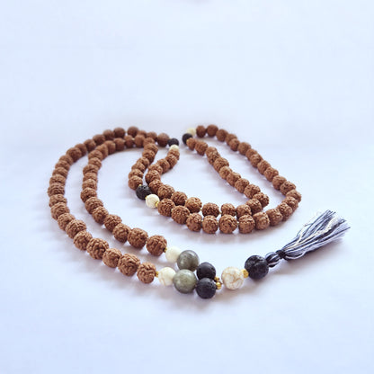 Rudraksha Mala Prayer Beads - Confidence