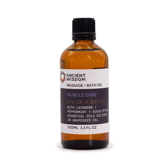 Muscle Ease Massage Oil | Soothe Aches & Tension - Crystal Nest