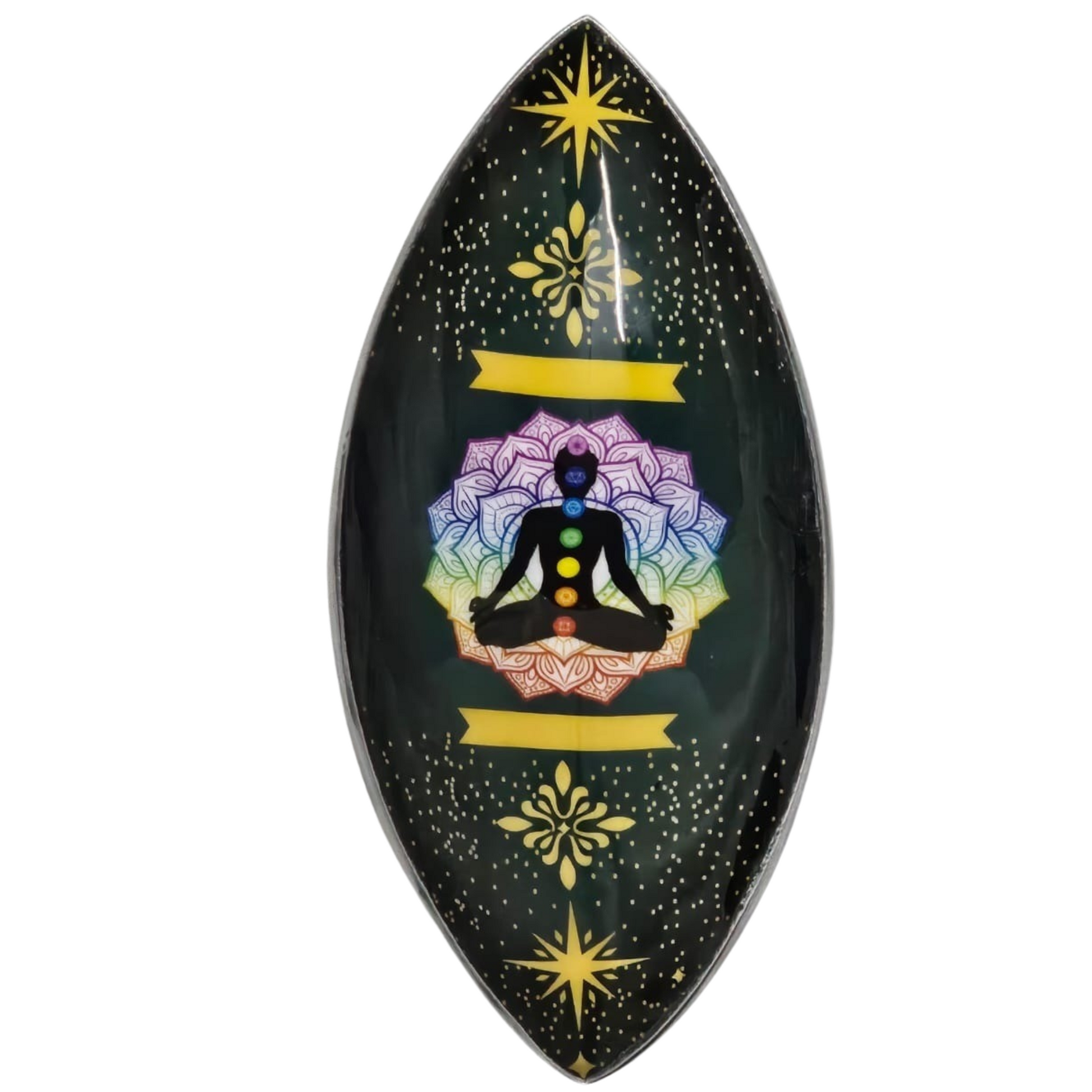 Lotus Buddha Chakra Enamel Incense Bowl | Meditation Ash Catcher - Crystal Nest