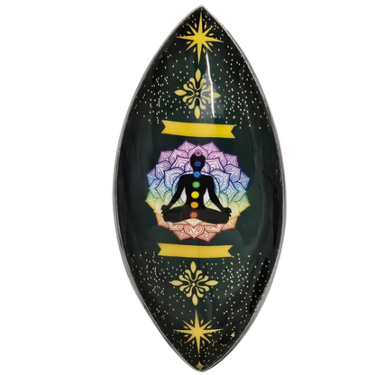 Lotus Buddha Chakra Enamel Incense Bowl | Meditation Ash Catcher - Crystal Nest