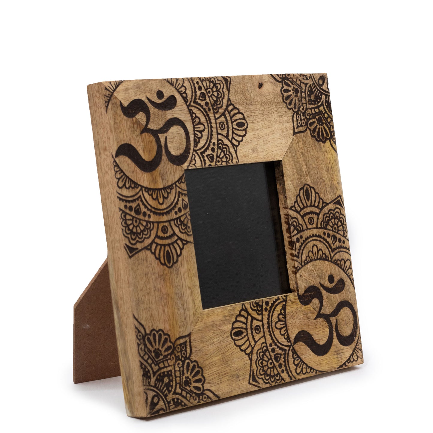 Black Mandala Wooden Square Picture Frame